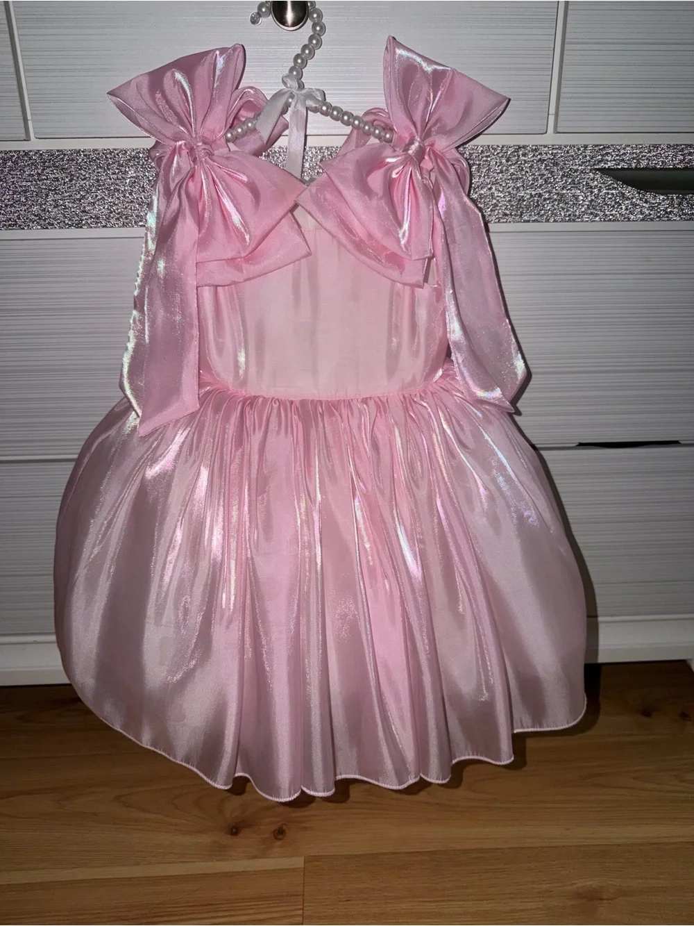 Kids Pink Party Dress with Bow - Brand: